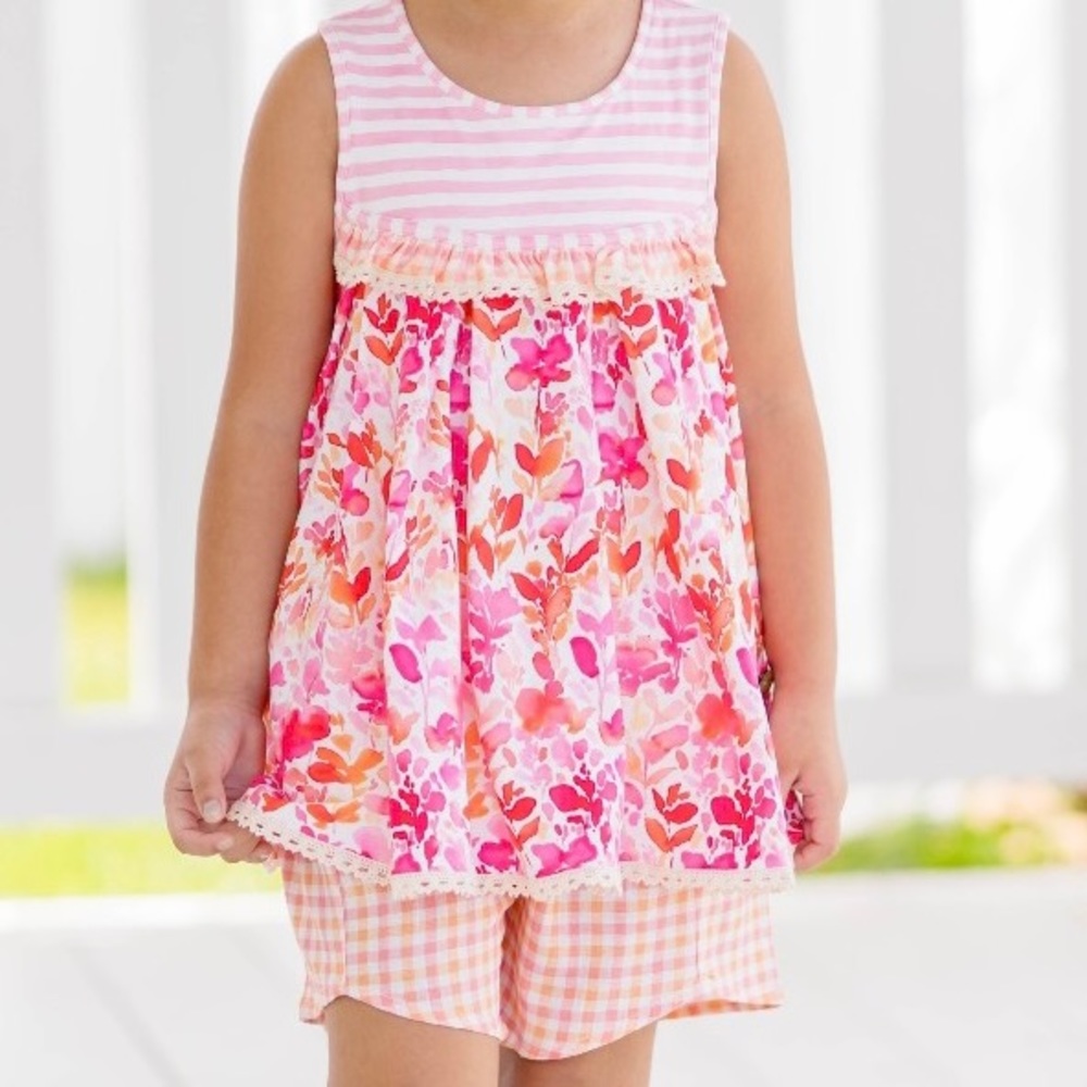 NWT Cheeky Plum Cora Play Set Pink Grapefruit 18-24M